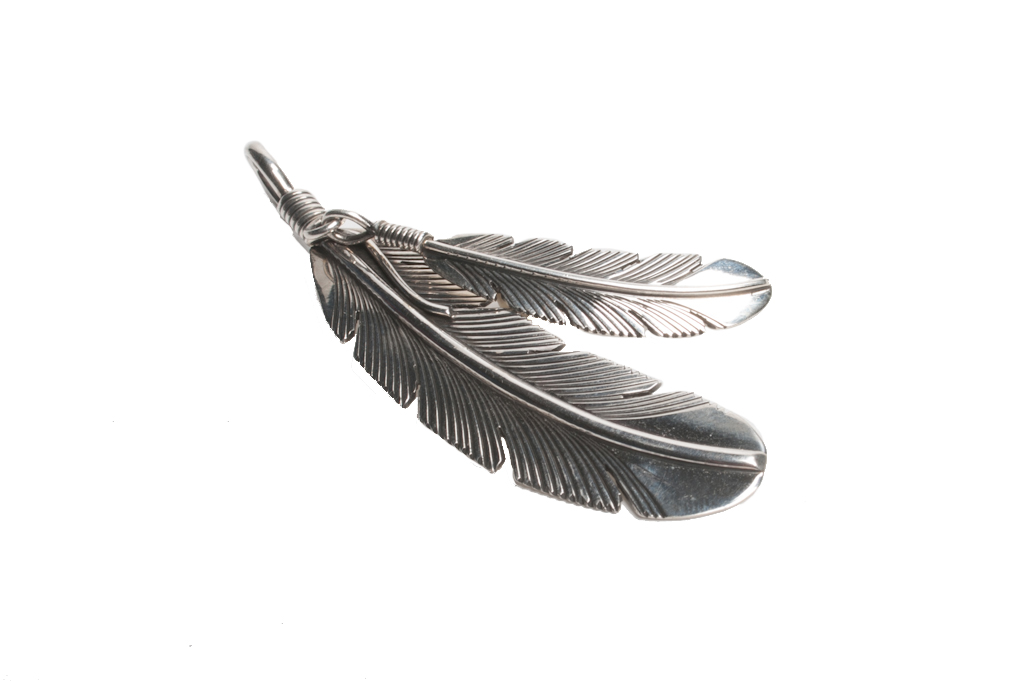 Double shop feather necklace